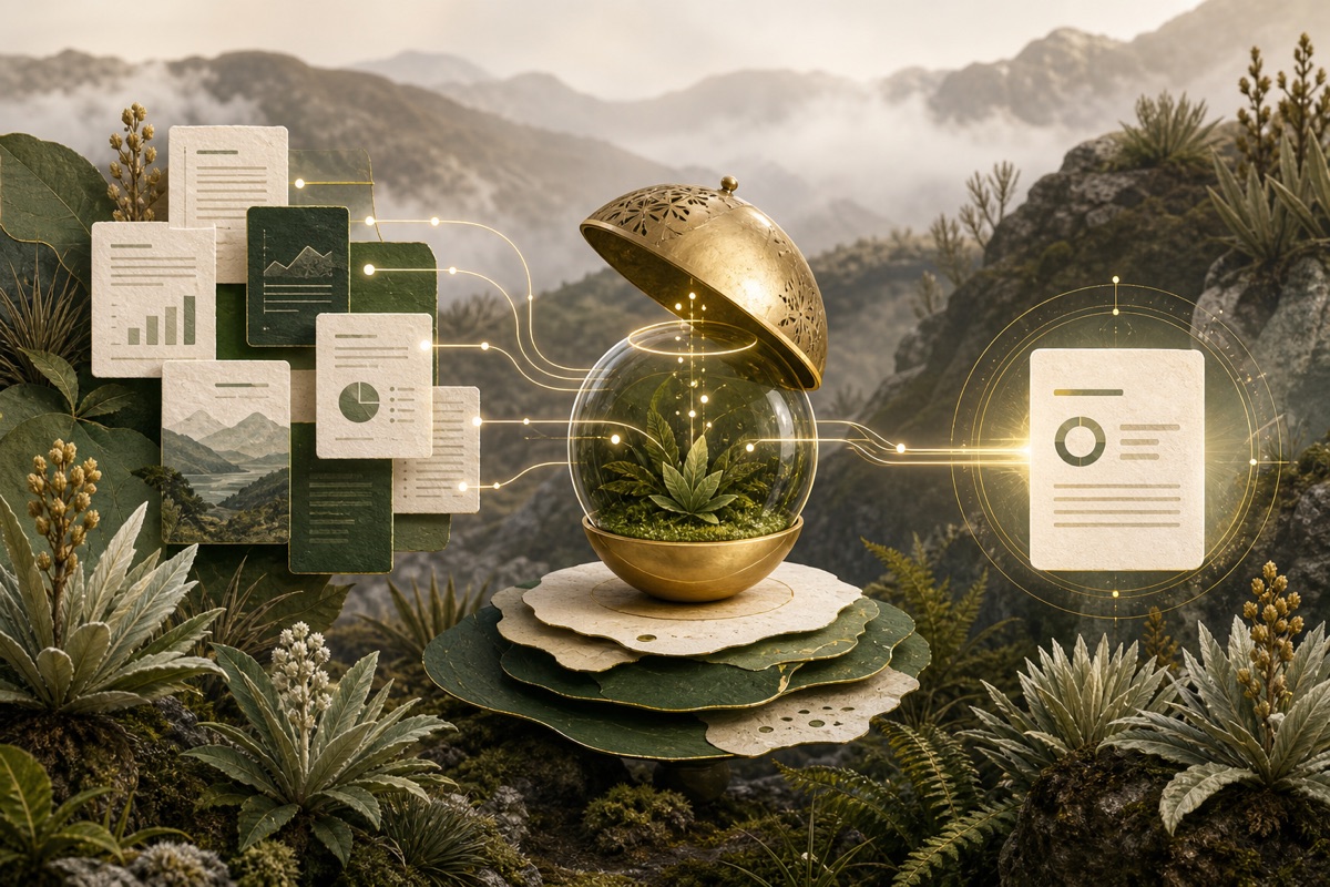 A glass knowledge system retrieves answers from a collection of business documents